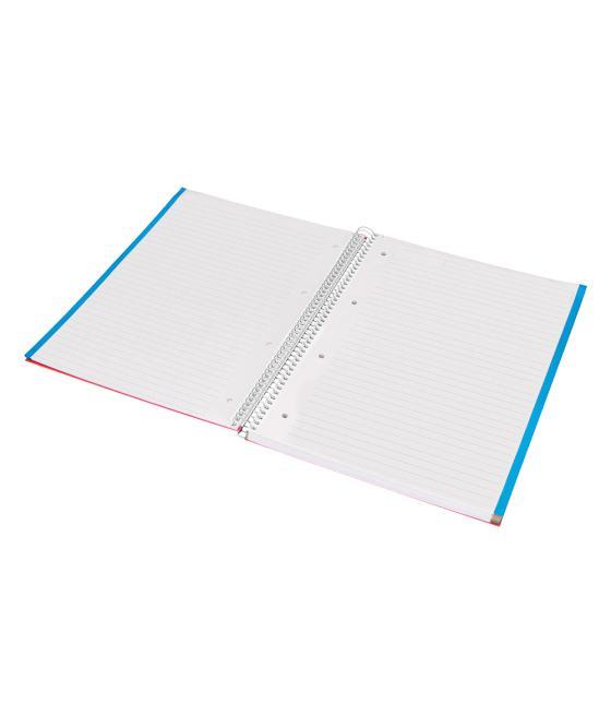 Cuaderno espiral liderpapel a4 micro jolly tapa forrada 140h 75 gr horizontal 5 bandas4 taladros colores surtidos