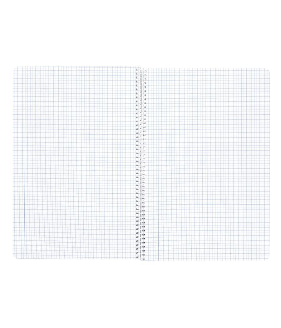 Cuaderno espiral liderpapel a4 wonder tapa plástico 80h 90gr cuadro 4mm con margen colores surtidos