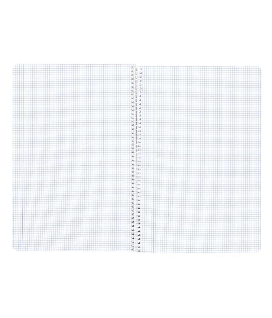 Cuaderno espiral liderpapel a4 wonder tapa plástico 80h 90gr cuadro 3mm con margen colores surtidos