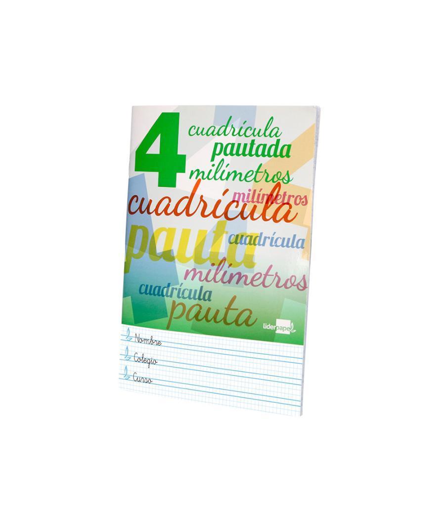 Libreta liderpapel pautaguia tapa cartóncillo 32 hojas din a4 70 gr cuadriculado pautado 4 mm