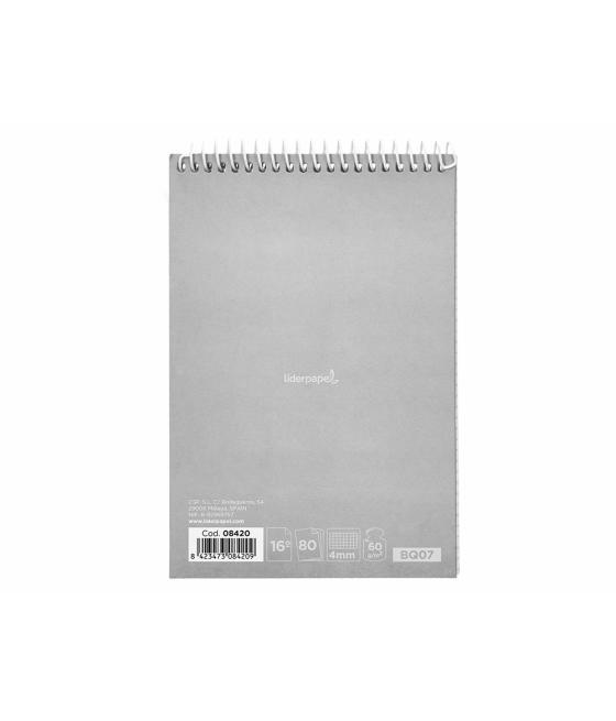 Cuaderno espiral liderpapel bolsillo dieciseiavo apaisado witty tapa dura dura 80h 60 grcuadro 4 mm colores stdos.