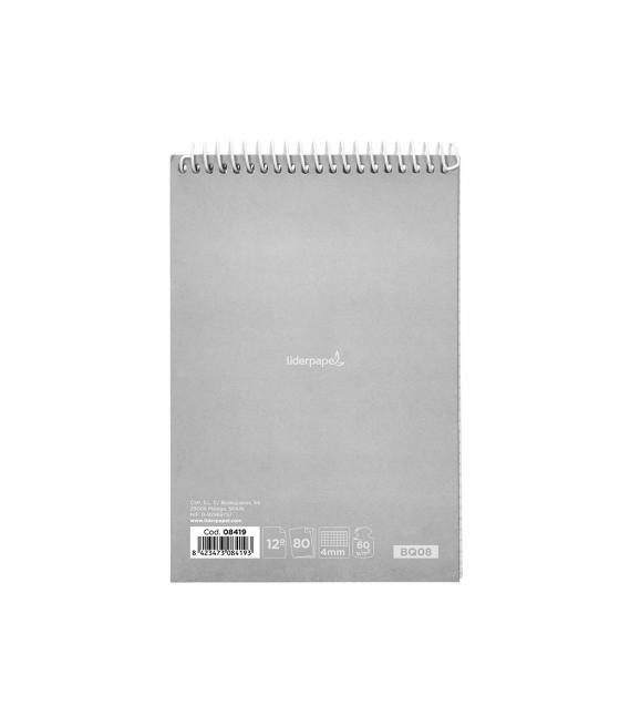 Cuaderno espiral liderpapel bolsillo doceavo apaisado witty tapa dura 80h 75gr cuadro 4 mm colores surtidos