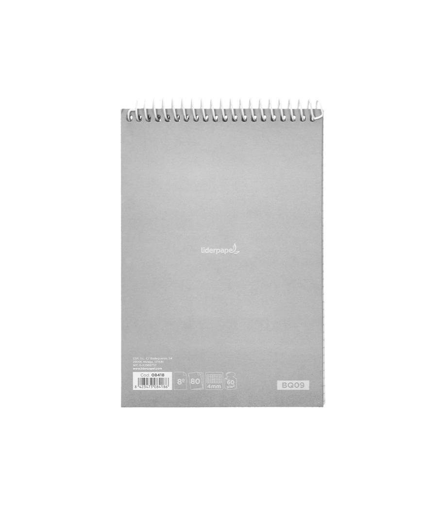 Cuaderno espiral liderpapel bolsillo octavo apaisado witty tapadura 80h 75gr cuadro 4 mm colores surtidos