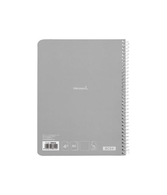 Cuaderno espiral liderpapel cuarto witty tapa dura 80h 75gr liso sin margen colores surtidos