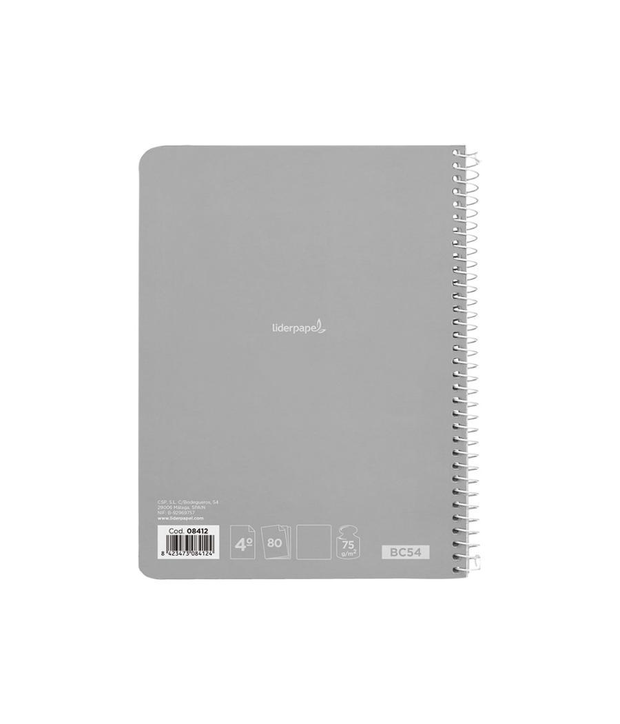 Cuaderno espiral liderpapel cuarto witty tapa dura 80h 75gr liso sin margen colores surtidos