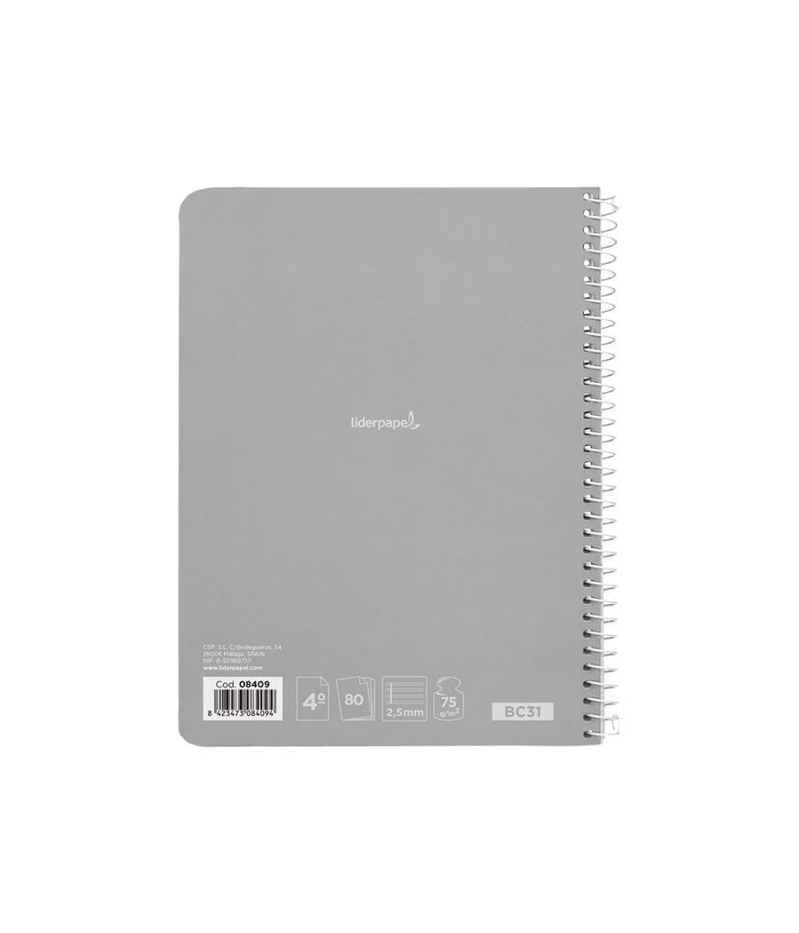 Cuaderno espiral liderpapel cuarto witty tapa dura 80h 75gr pauta estrecha 2,5mm conmargen colores surtidos