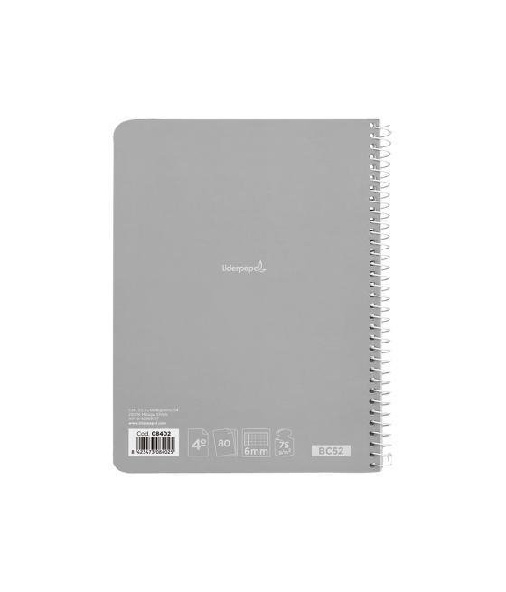 Cuaderno espiral liderpapel cuarto witty tapa dura 80h 75gr cuadro 6mm con margen colores surtidos