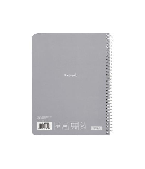 Cuaderno espiral liderpapel cuarto smart tapa blanda 80h 60gr rayado nº46 colores surtidos