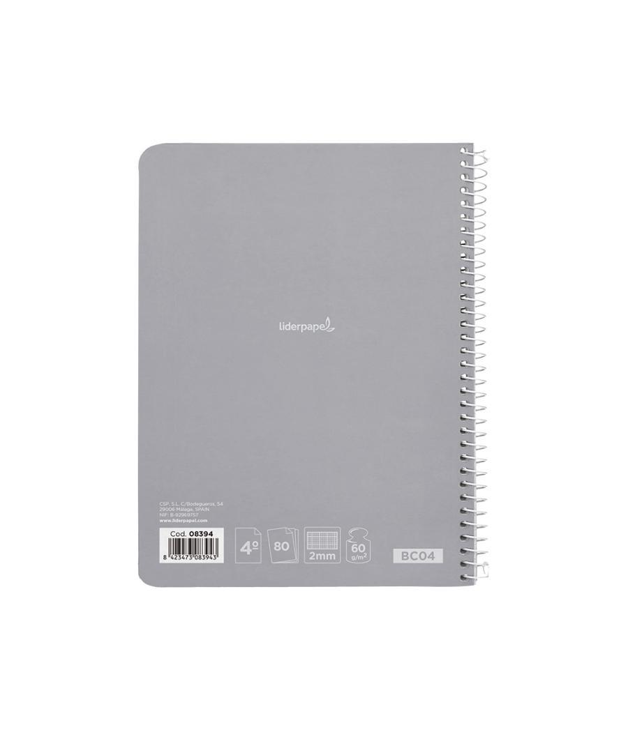 Cuaderno espiral liderpapel cuarto smart tapa blanda 80h 60gr milimetrado 2mm colores surtidos