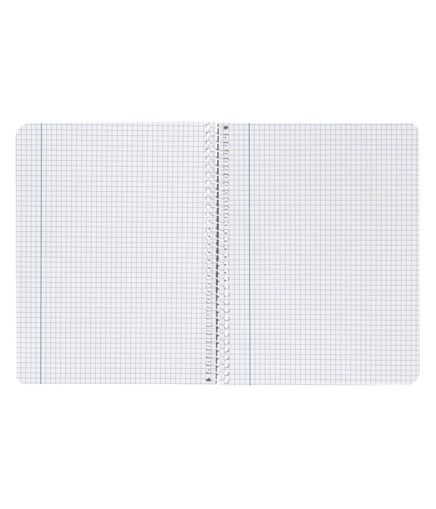 Cuaderno espiral liderpapel cuarto smart tapa blanda 80h 60gr cuadro 5mm con margen colores surtidos