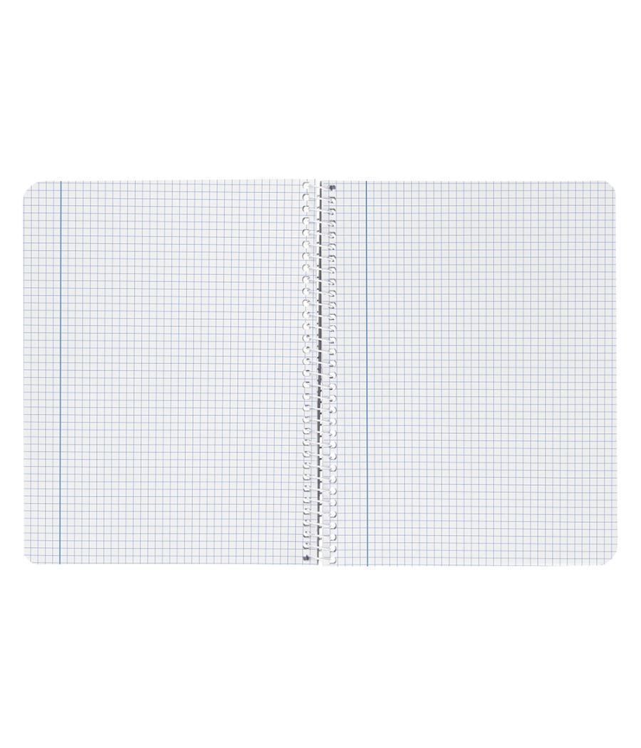 Cuaderno espiral liderpapel cuarto smart tapa blanda 40h 60gr cuadro 4mm con margen colores surtidos