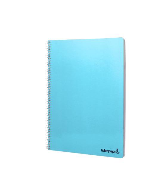 Cuaderno espiral liderpapel folio smart tapa blanda 80h 60gr rayado montessori 5mm con margen colores surtidos