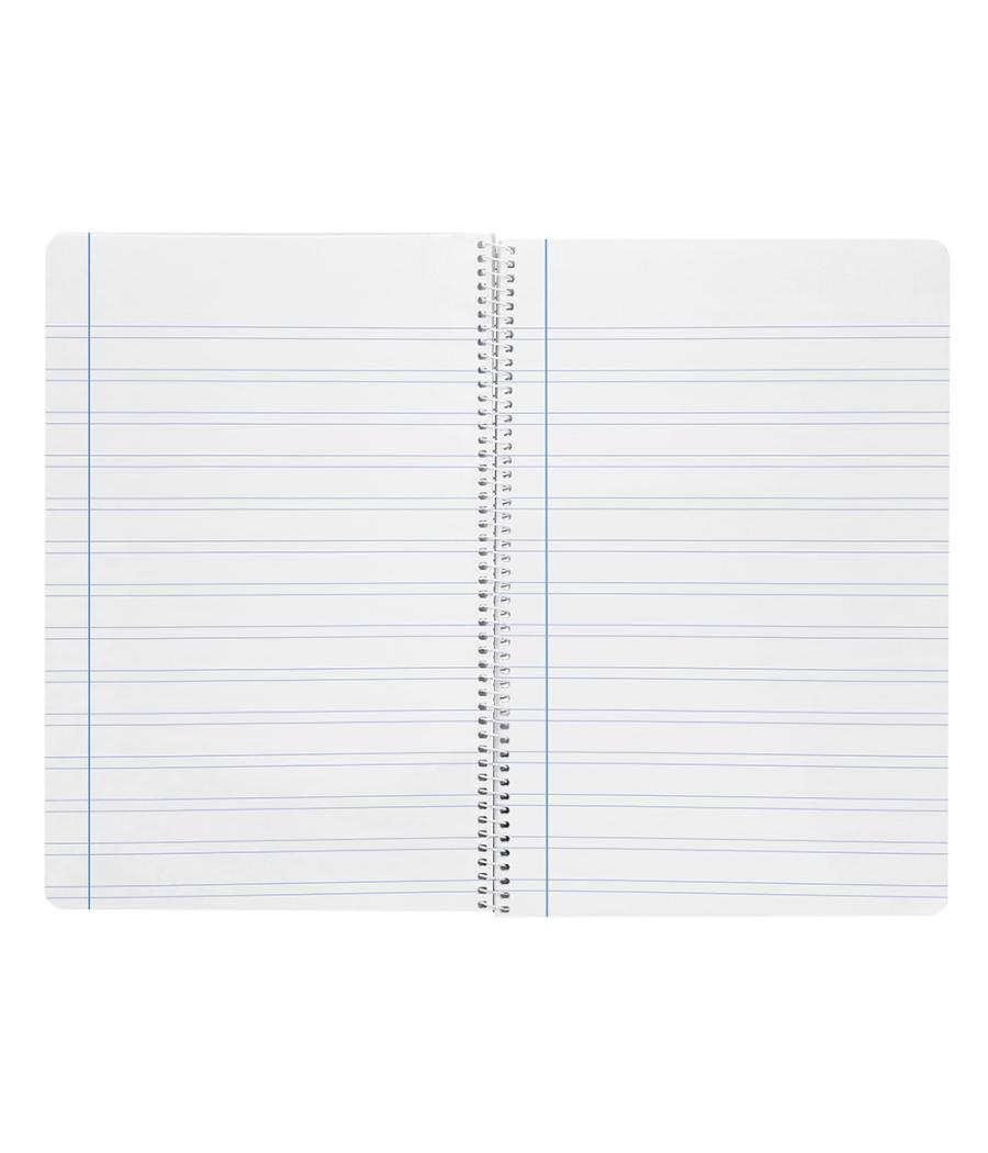 Cuaderno espiral liderpapel folio smart tapa blanda 80h 60gr rayado montessori 5mm con margen colores surtidos