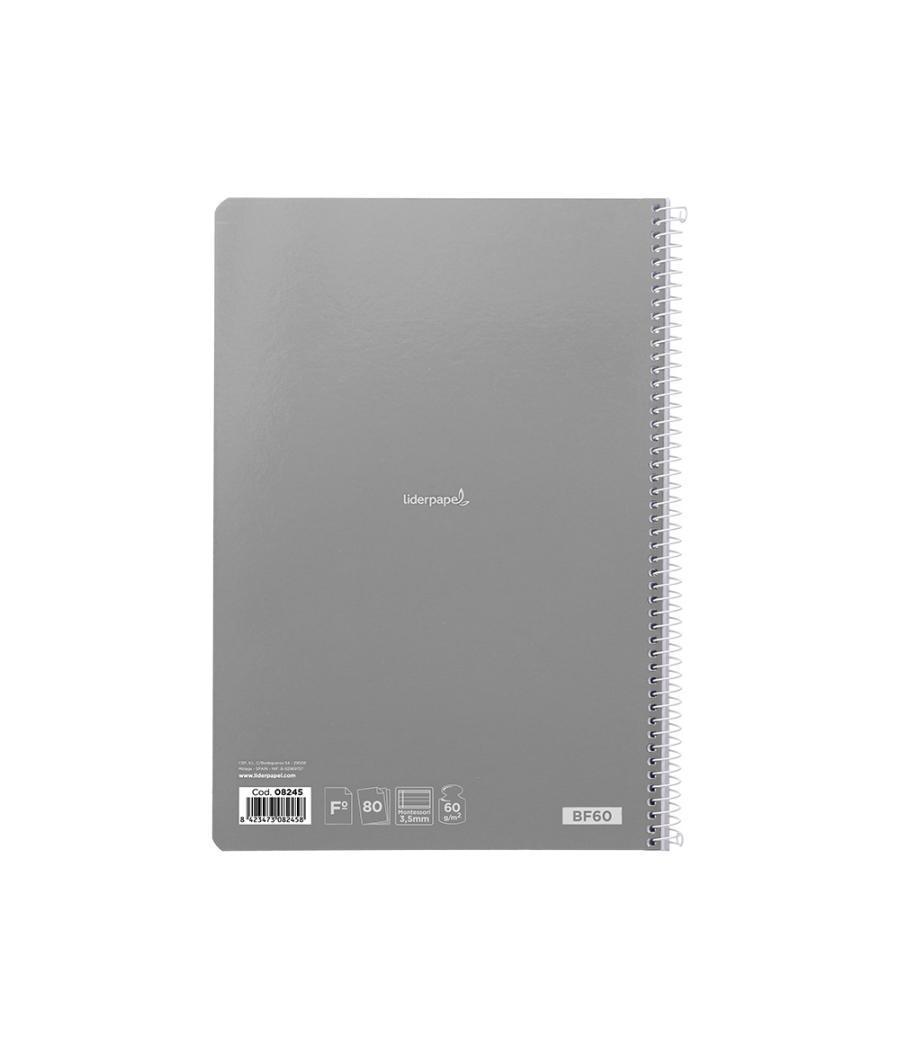 Cuaderno espiral liderpapel folio smart tapa blanda 80h 60gr rayado montessori 3,5mm con margen colores surtidos