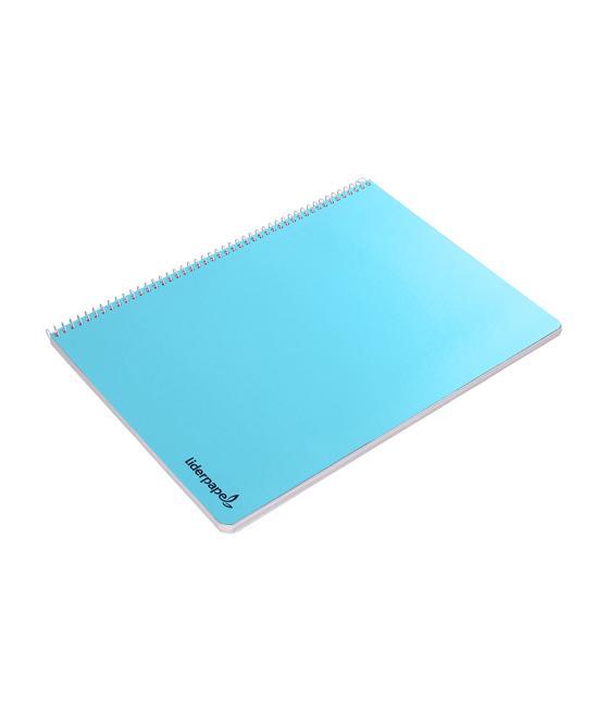 Cuaderno espiral liderpapel folio smart tapa blanda 80h 60gr rayado montessori 3,5mm con margen colores surtidos