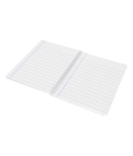 Cuaderno espiral liderpapel folio smart tapa blanda 80h 60gr rayado montessori 3,5mm con margen colores surtidos