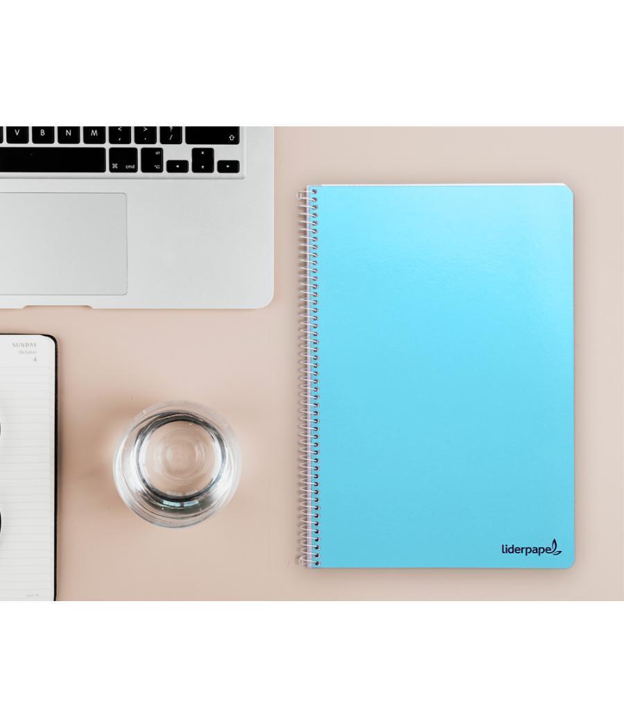 Cuaderno espiral liderpapel folio smart tapa blanda 80h 60gr rayado montessori 3,5mm con margen colores surtidos