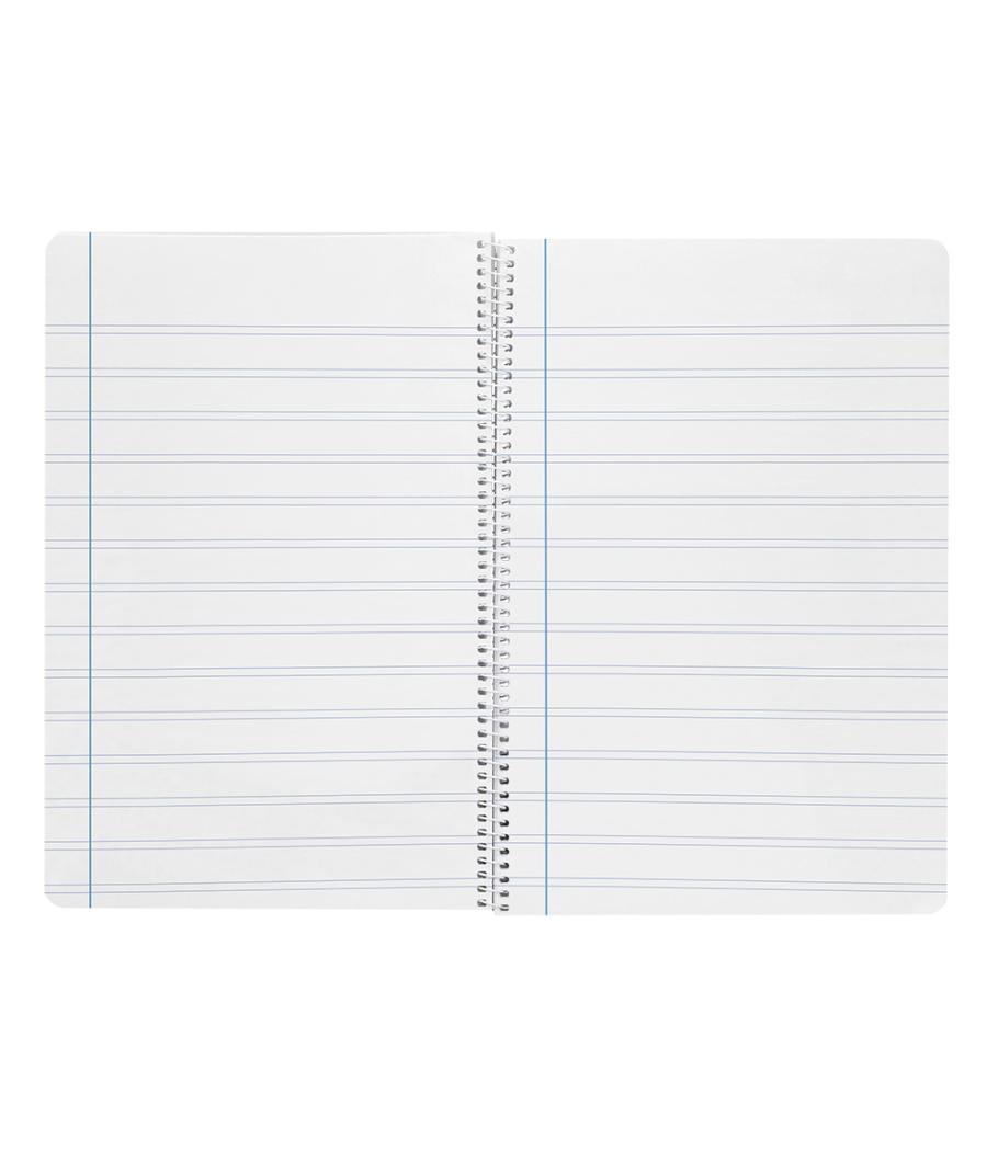 Cuaderno espiral liderpapel folio smart tapa blanda 80h 60gr pauta 2,5mm con margen colores surtidos