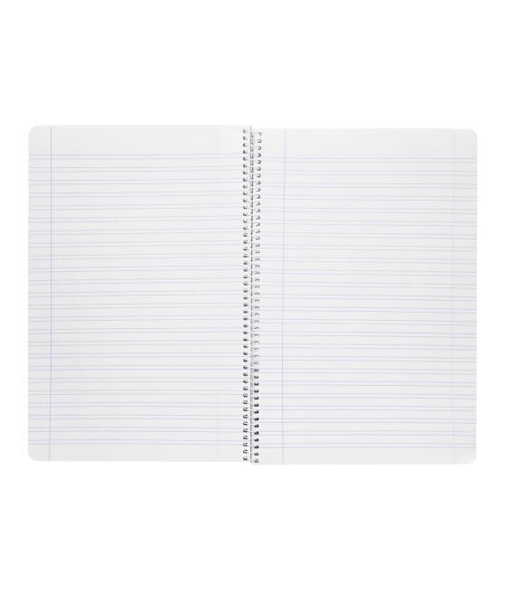 Cuaderno espiral liderpapel folio smart tapa blanda 80h 60gr pauta 3,5mm con margen colores surtidos