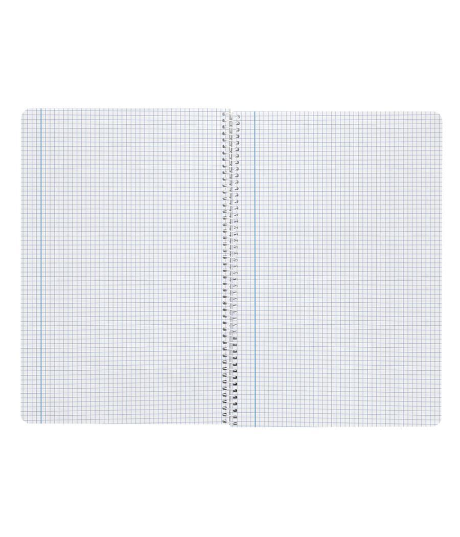 Cuaderno espiral liderpapel folio smart tapa blanda 80h 60gr cuadro 3 mm con margen colores surtidos