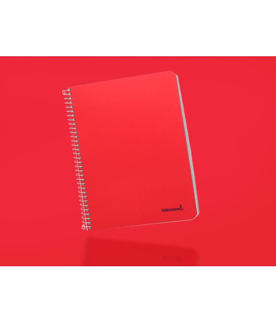 Cuaderno espiral liderpapel a5 micro smart tapa blanda 80h60gr horizontal 7mm doble margen 6 taladros colores