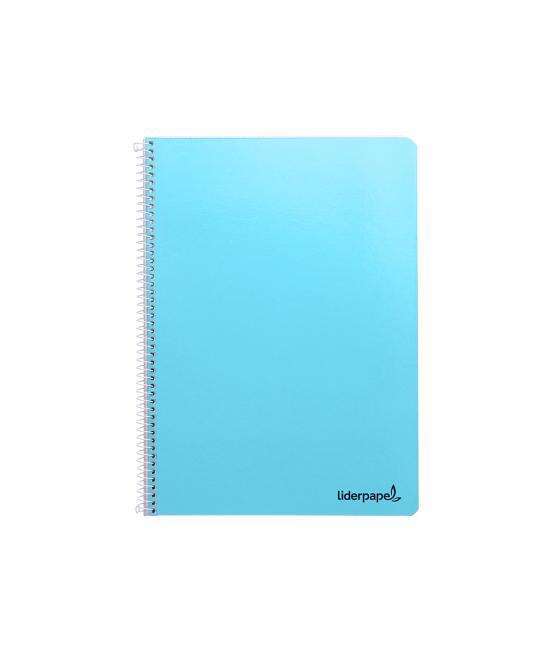 Cuaderno espiral liderpapel a4 micro smart tapa blanda 80h60gr horizontal 7mm doble margen 4 taladros colores