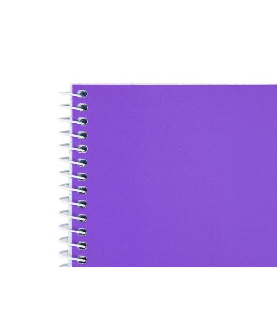 Cuaderno espiral liderpapel a4 micro smart tapa blanda 80h60gr cuadro 5mm doble margen 4 taladros colores surtidos