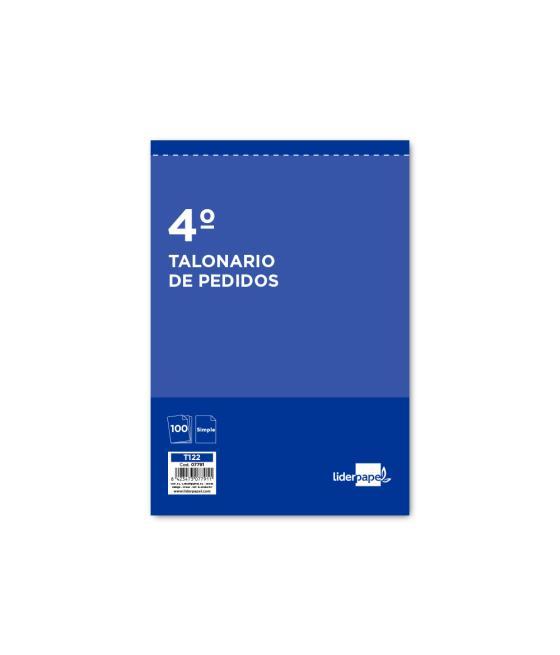 Talonario liderpapel pedidos cuarto original 122