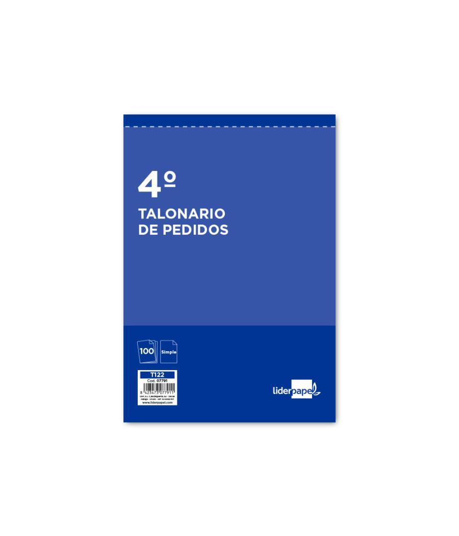Talonario liderpapel pedidos cuarto original 122