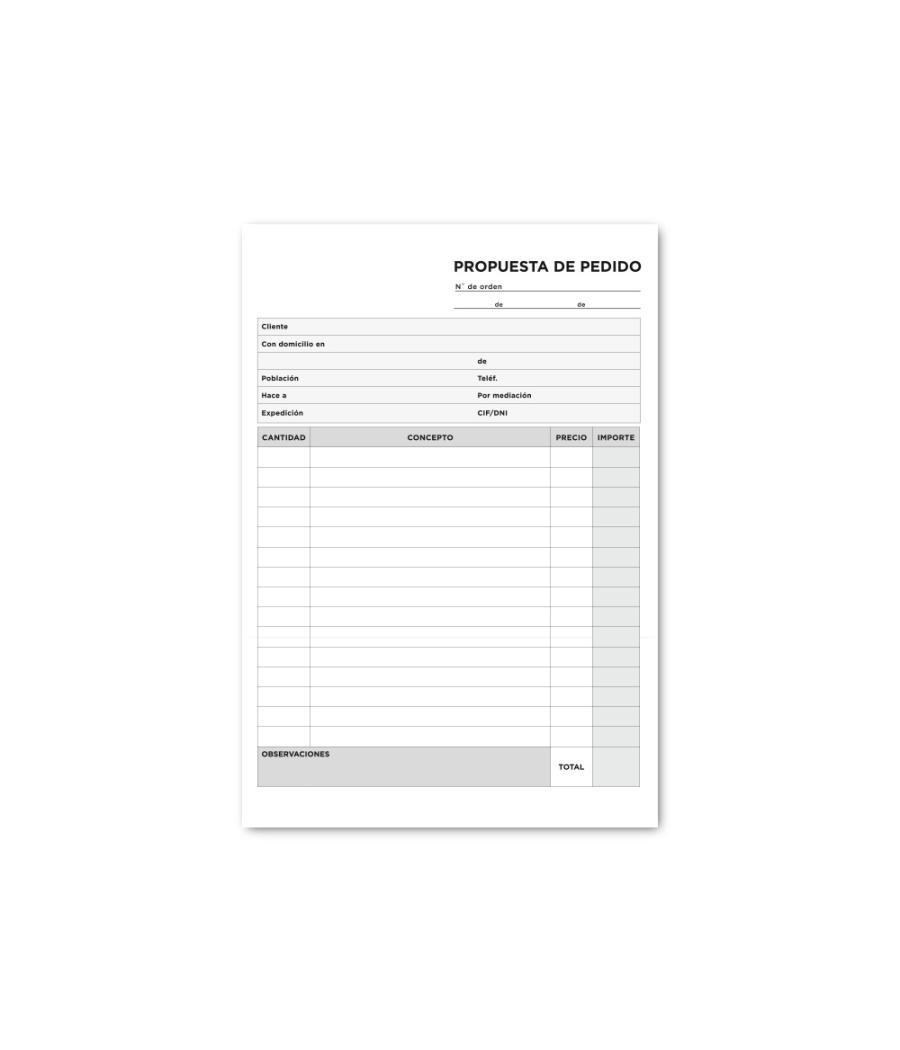 Talonario liderpapel pedidos cuarto original 122