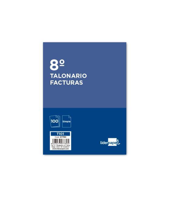 Talonario liderpapel facturas octavo -sin iva- 101