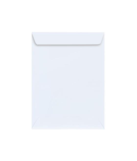 Sobre liderpapel bolsa blanco 310x410 mm solapa tira de silicona papel offset 100 gr caja de 250 unidades