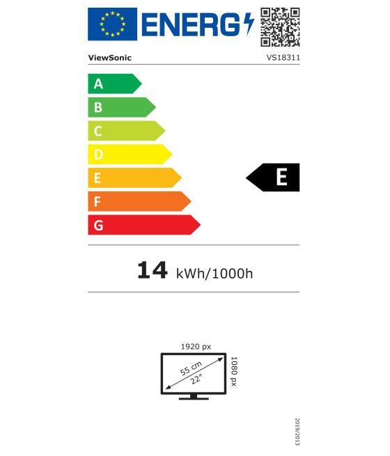 Monitor led 21.5 tactil viewsonic td2223 negro