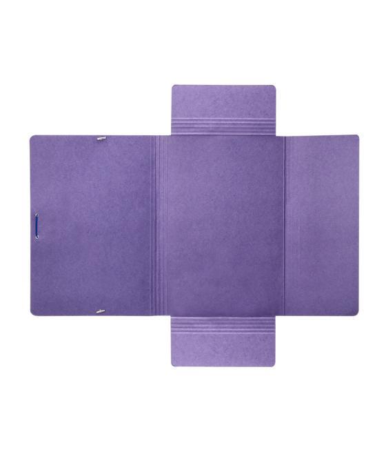 Carpeta liderpapel gomas folio 3 solapas cartón compacto azul