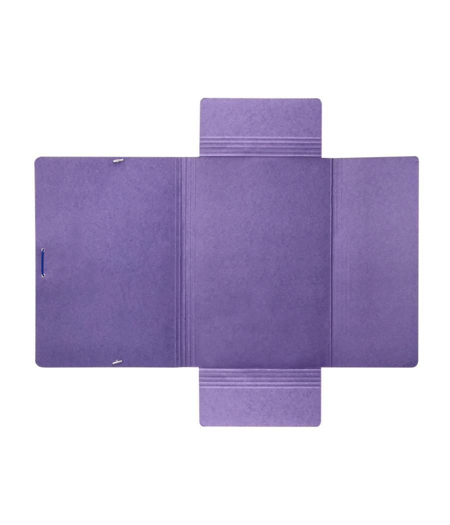 Carpeta liderpapel gomas folio 3 solapas cartón compacto azul