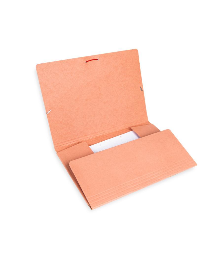 Carpeta liderpapel gomas folio 3 solapas cartón compacto cuero
