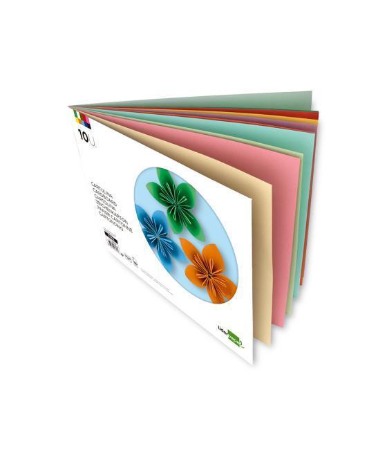 Bloc trabajos manuales liderpapel cartulina 240x315 mm 10 hojas colores surtidos