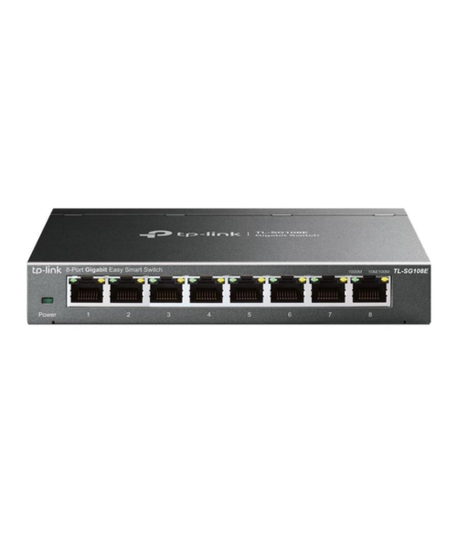 Tplink tl-sg108e 8-port metal gigabit switch - conmutador - gestionable easysmart - 8 x 10/100/1000 - sobremesa