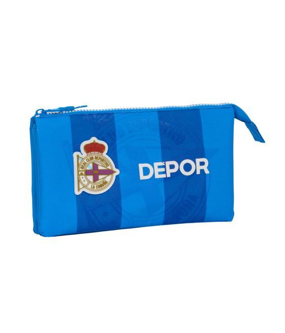 Bolso escolar portatodo safta triple deportivo de la coruña 30x220x120 mm