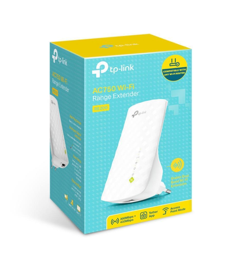 Tplink - re200 - extensor cobertura wifi 802.11ac - banda dual 5ghz 433mbps / 2.4ghz 300mbps - antenas internas