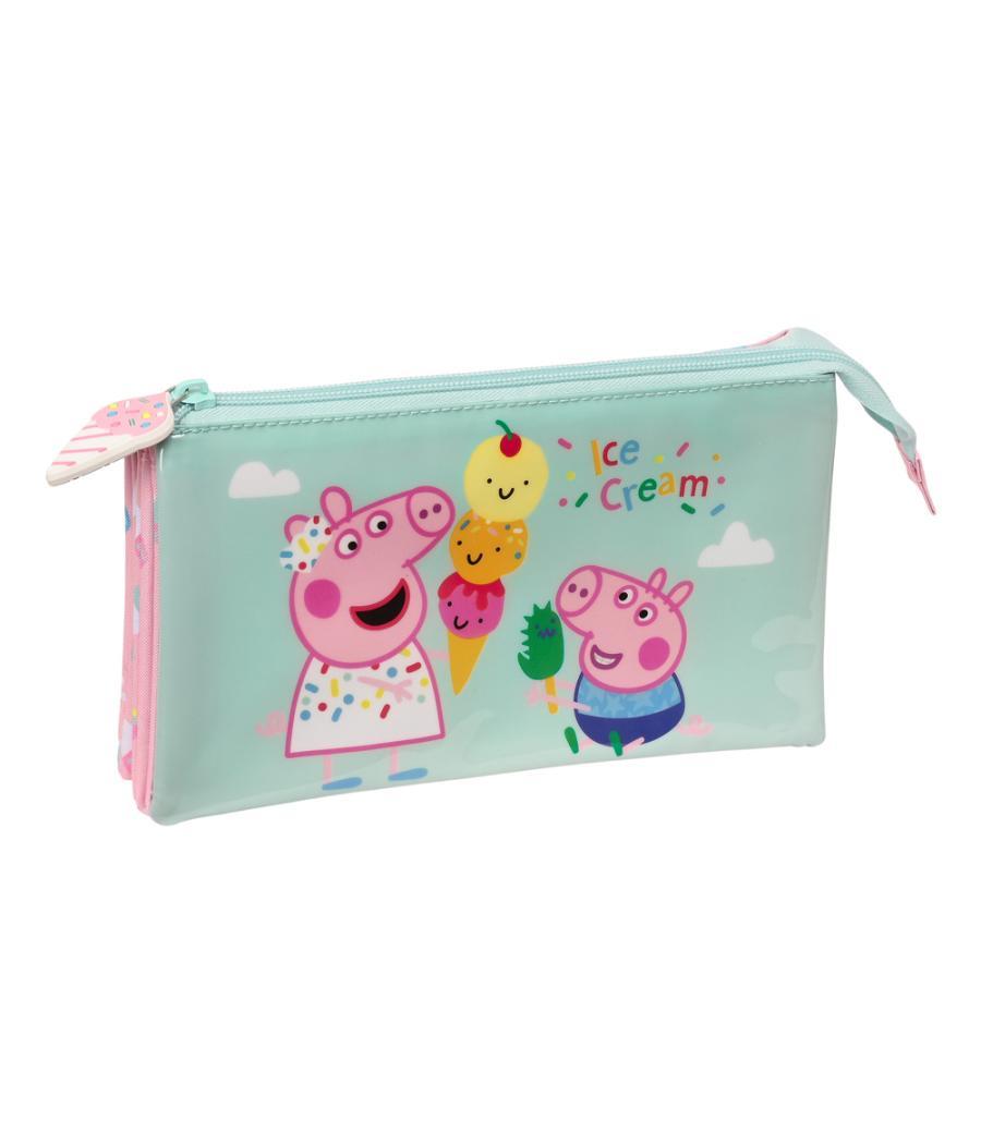 Bolso escolar portatodo safta triple peppa pig ice cream 30x220x120 mm