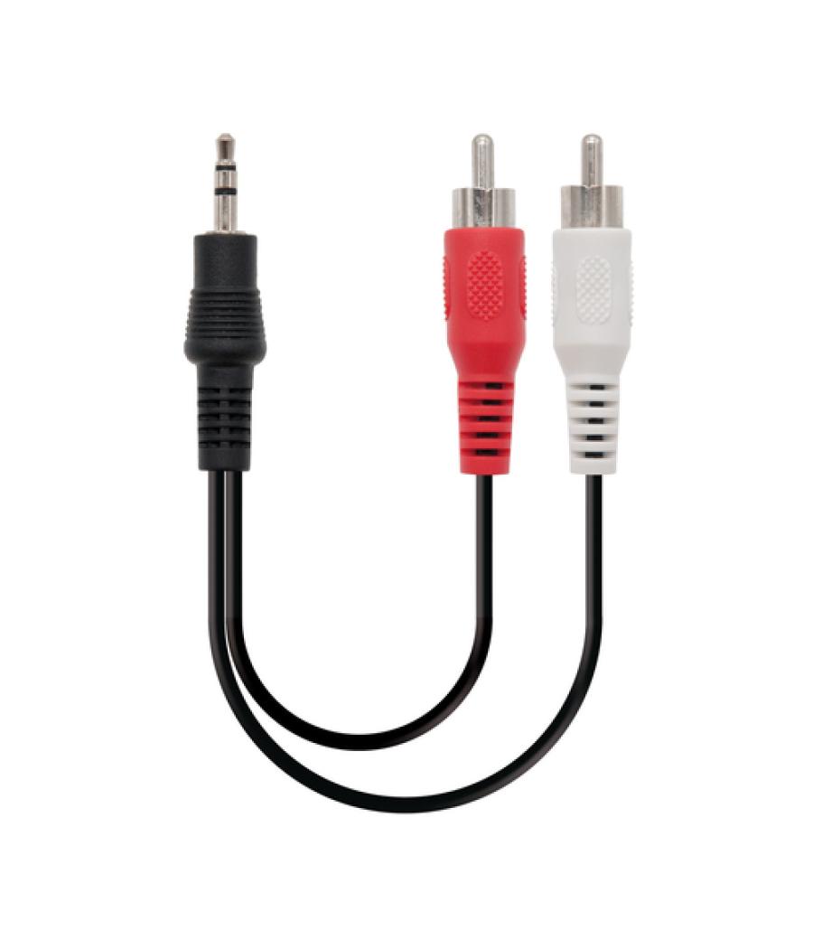 Nanocable - cable adaptador audio estereo 1.5m - minijack a rca - conexión 3.5/m a 2xrca/m