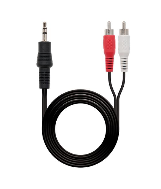 Nanocable - cable adaptador audio estereo 1.5m - minijack a rca - conexión 3.5/m a 2xrca/m