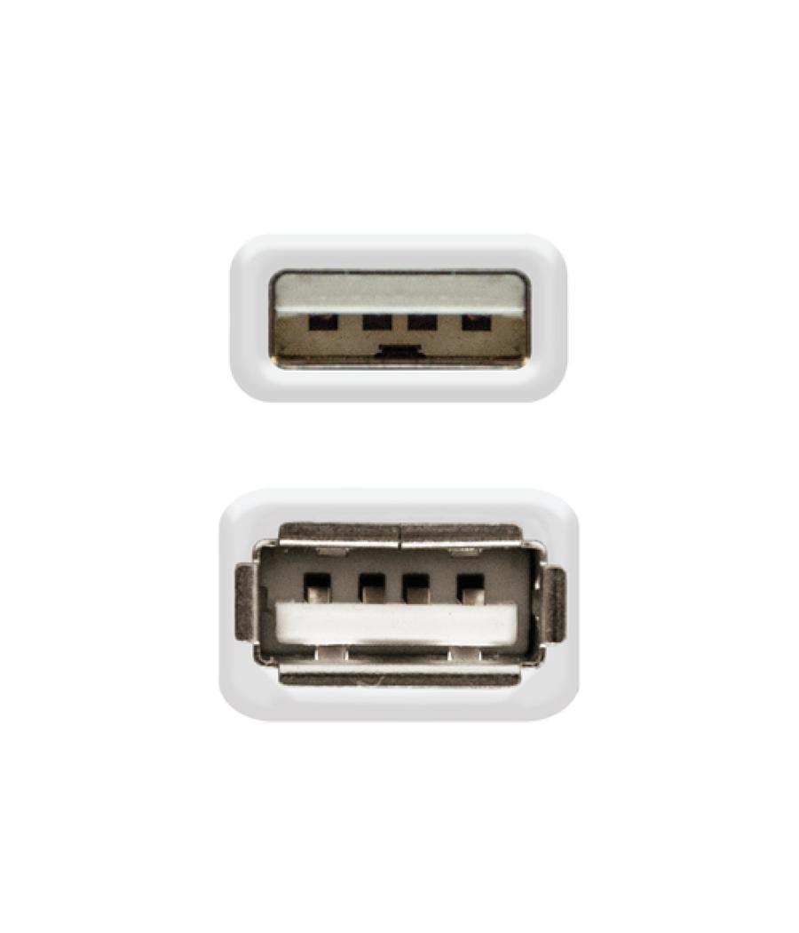 Nanocable - cable alargador usb 2.0 de 3m conexión a/m-a/h