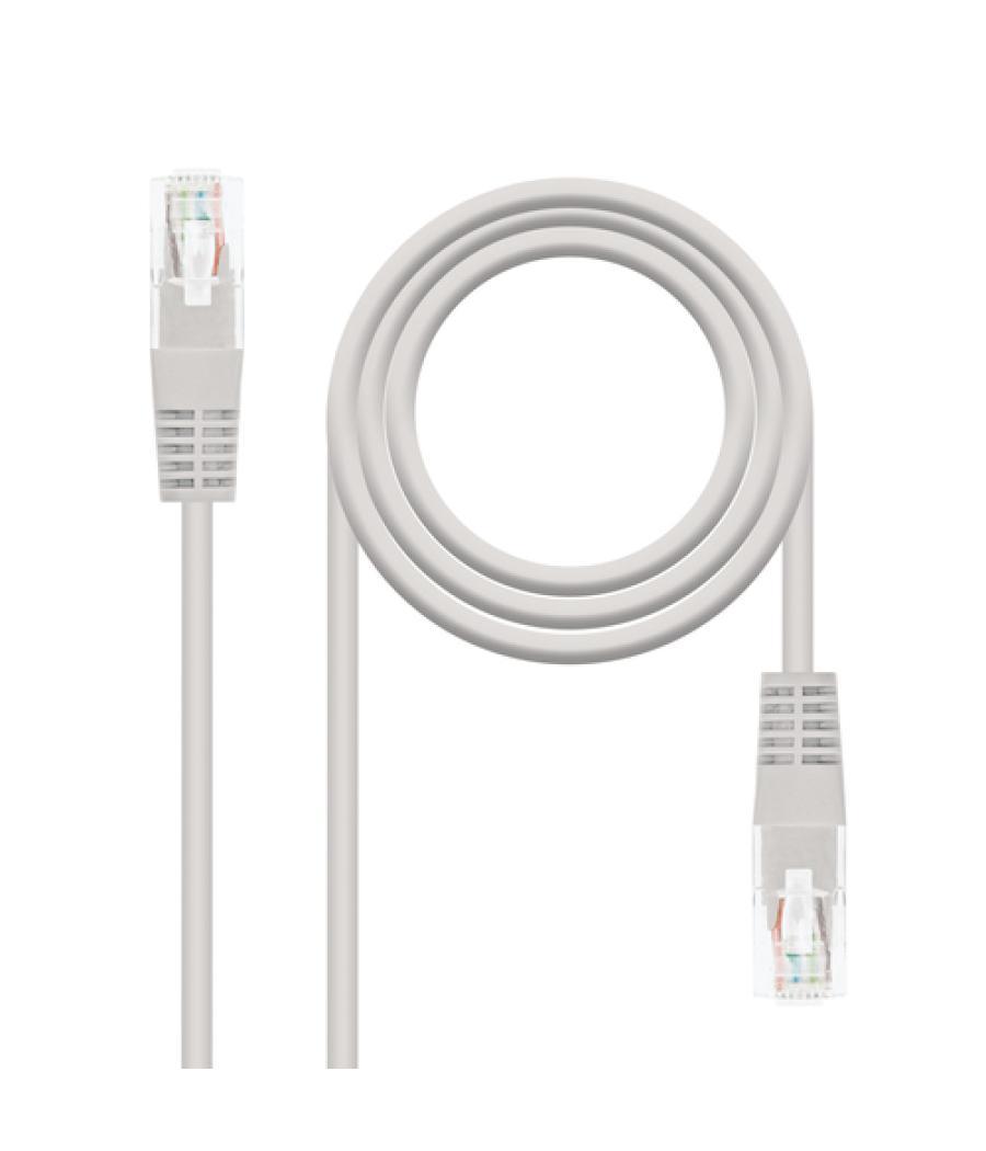 Nanocable - cable de red latiguillo utp cat.6 de 0,5m - color gris