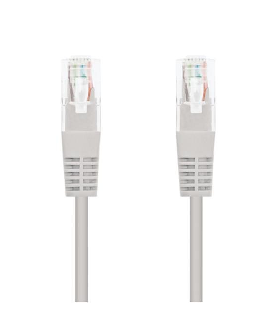 Nanocable - cable de red latiguillo utp cat.6 de 0,5m - color gris