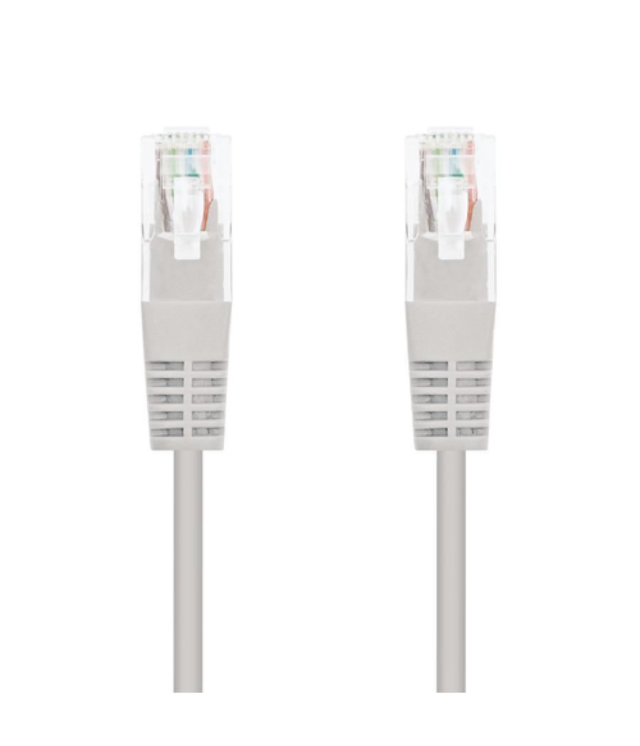 Nanocable - cable de red latiguillo utp cat.6 de 0,5m - color gris