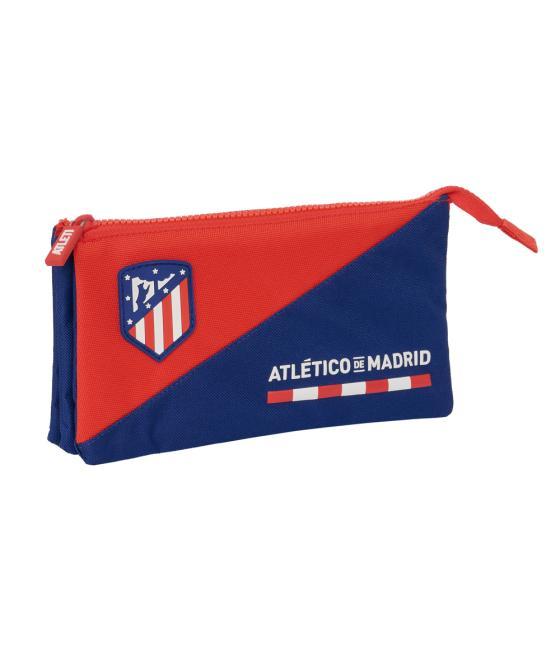 Bolso escolar portatodo safta triple atletico de madrid 30x220x120 mm