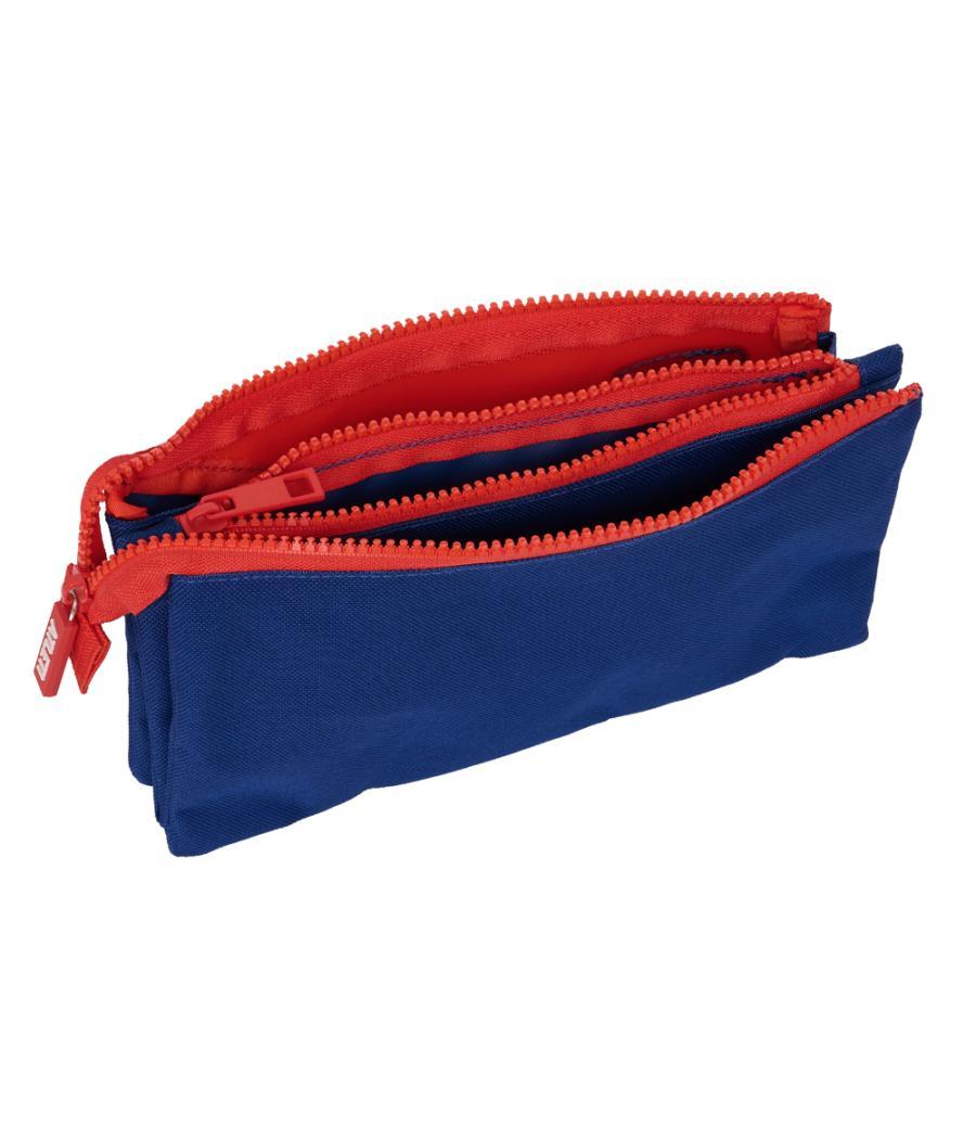 Bolso escolar portatodo safta triple atletico de madrid 30x220x120 mm