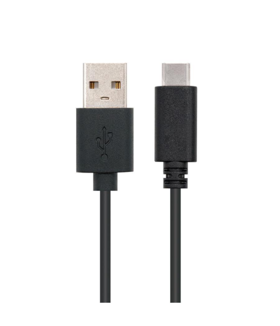 Nanocable - cable usb 2.0 3a tipo usb-c/m-a/m 2m negro